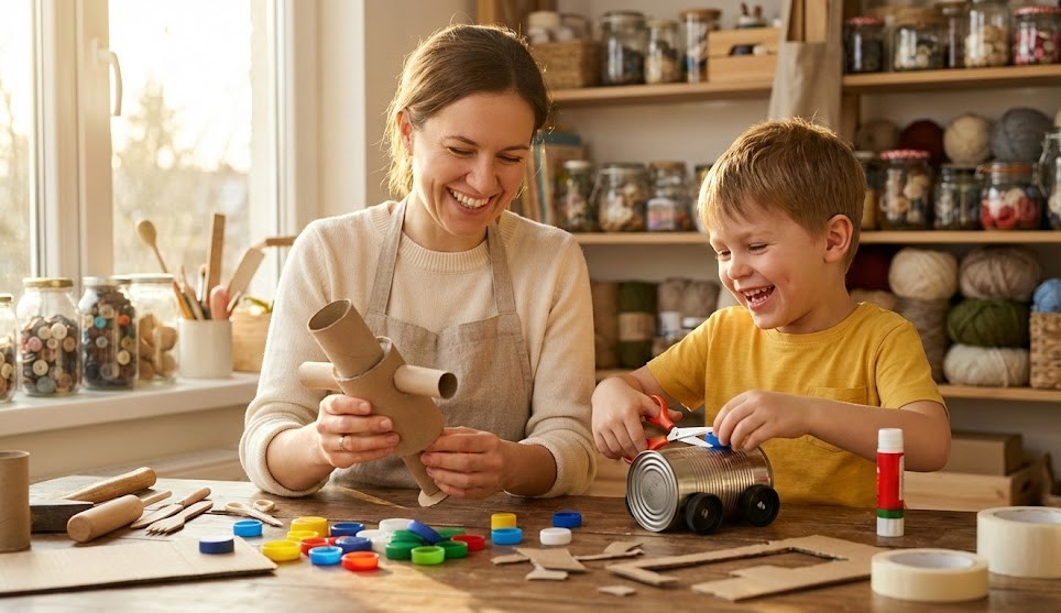 Làm Đồ Chơi Sáng Tạo Từ Phế Liệu Giúp Bé Học Vui Mỗi Ngày lam do choi sang tao tu phe lieu la gi va vi sao nen ap dung