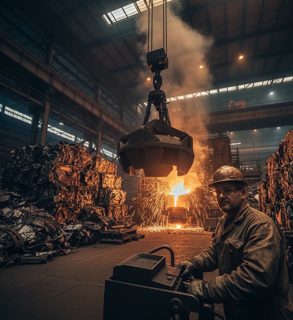 quy trinh tai che sat thep phe lieu trong thuc te