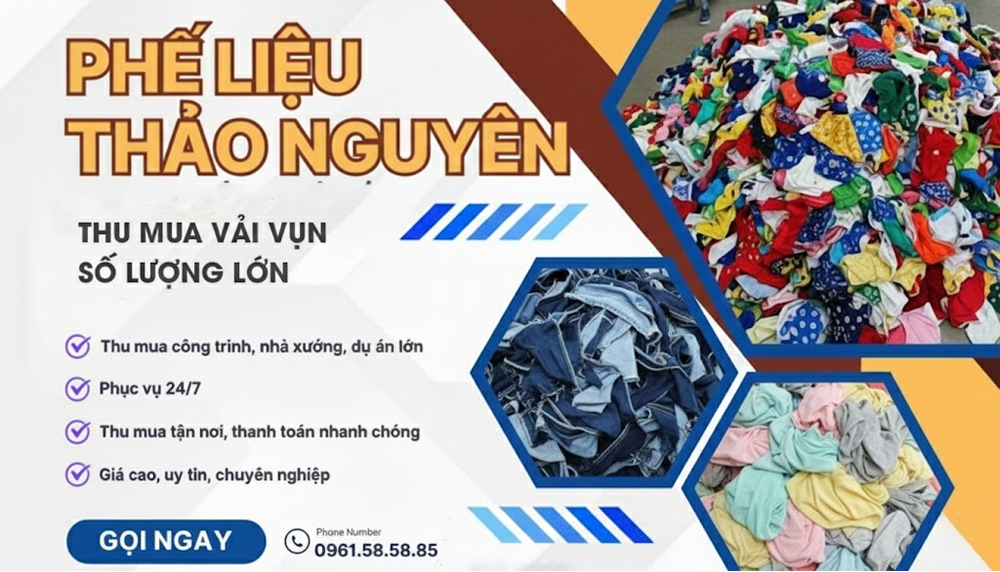 Thu mua vải vụn phế liệu giá cao, tận nơi, bảng giá mới nhất 2025 thu mua vai vun phe lieu tai thao nguyen
