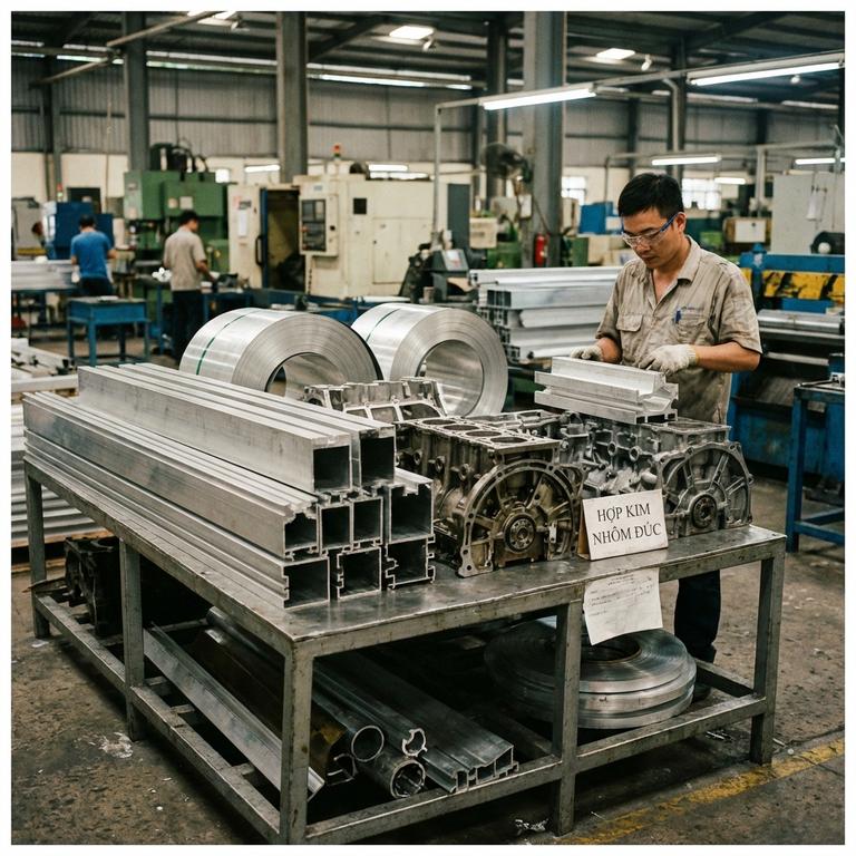 Các loại hợp kim của nhôm phổ biến trong sản xuất
