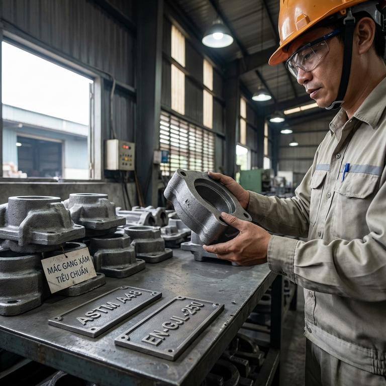 Các mác gang xám phổ biến theo tiêu chuẩn quốc tế ASTM và EN