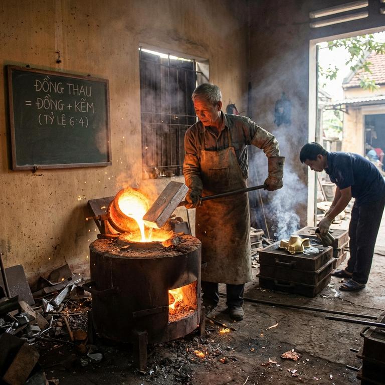 Đồng Thau Là Hợp Kim Của Kim Loại Nào Và Tỉ Lệ Pha Trộn