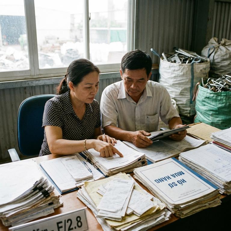 Bán phế liệu có xuất hóa đơn không và quy định cần biết Giải quyết rủi ro chứng từ khi doanh nghiệp thu mua phế liệu