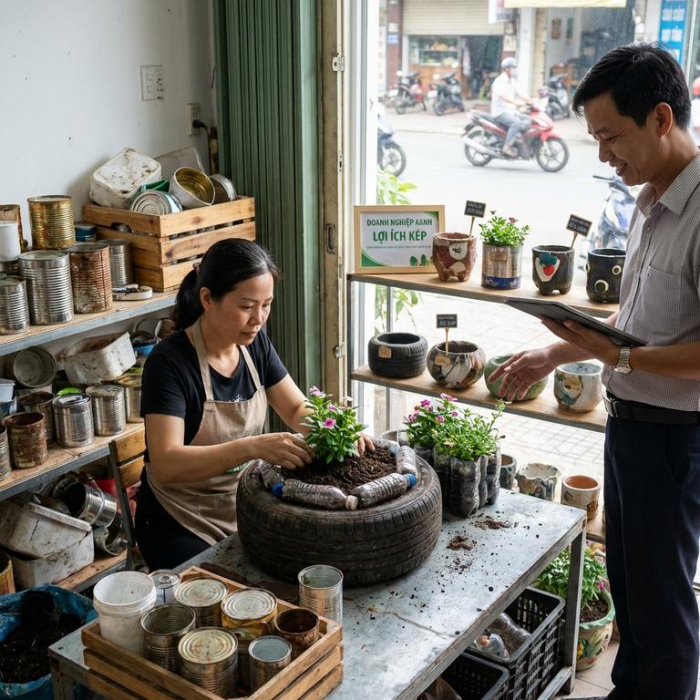 Hướng Dẫn Làm Chậu Hoa Từ Phế Liệu Cho Doanh Nghiệp Làm Chậu Hoa Từ Phế Liệu Và Lợi Ích Cho Doanh Nghiệp