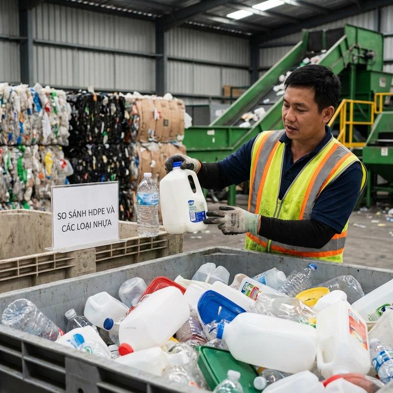 Nhựa HDPE Là Gì Và Ưu Điểm Vượt Trội Trong Sản Xuất Phân Biệt Nhựa HDPE Là Nhựa Gì So Với Các Loại Nhựa Khác