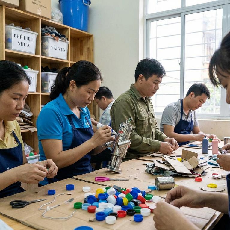 Quy Trình Làm Đồ Chơi Sáng Tạo Từ Phế Liệu Cho Doanh Nghiệp