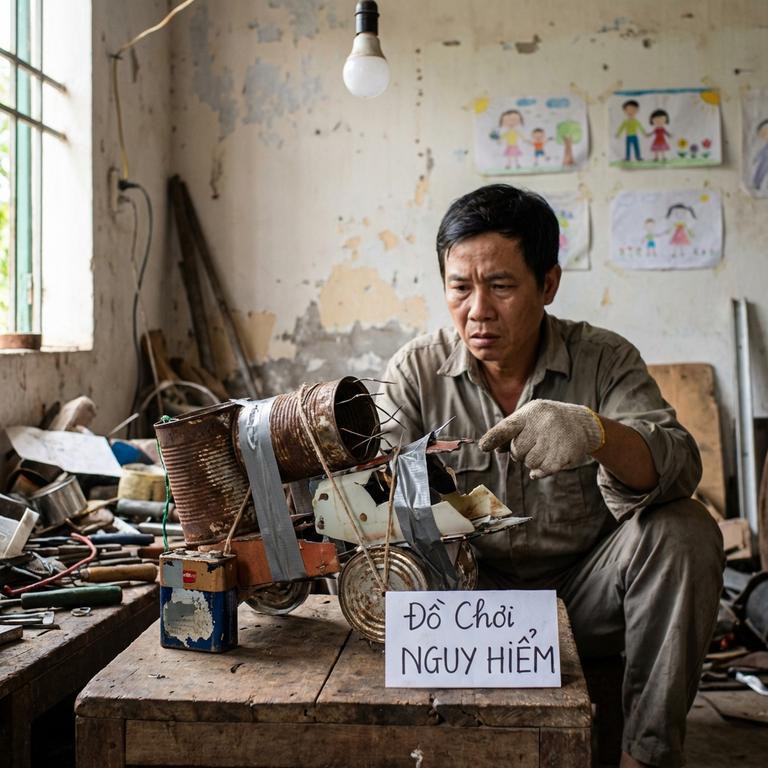 Sai Lầm Khi Làm Đồ Chơi Tự Tạo Từ Phế Liệu Thiếu An Toàn