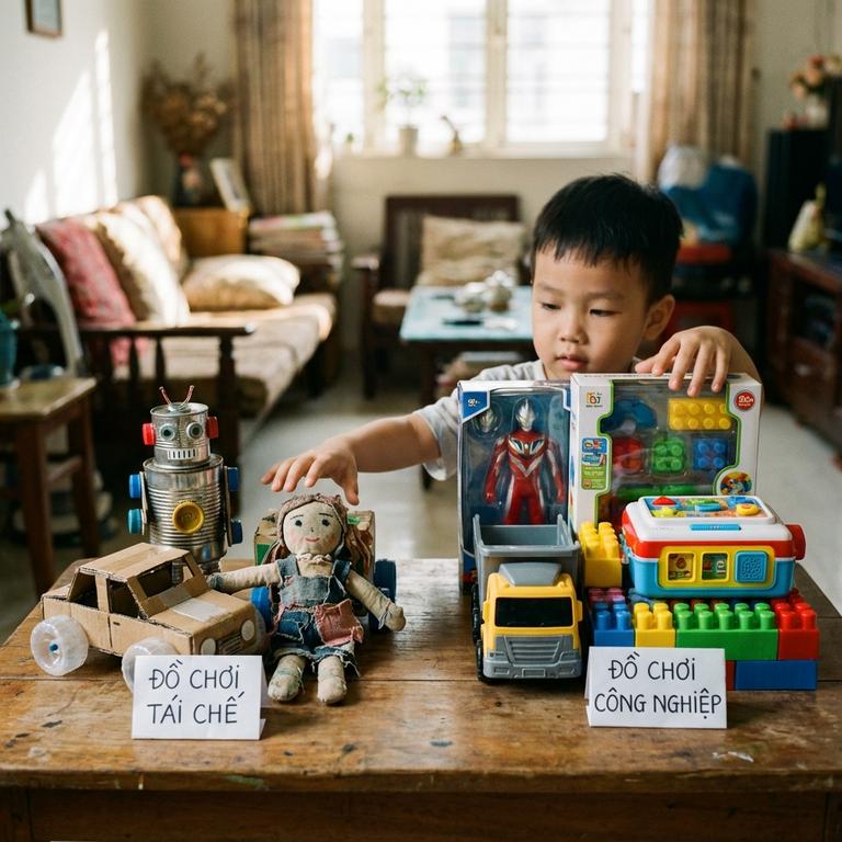 So Sánh Đồ Chơi Sáng Tạo Từ Phế Liệu Và Đồ Chơi Công Nghiệp