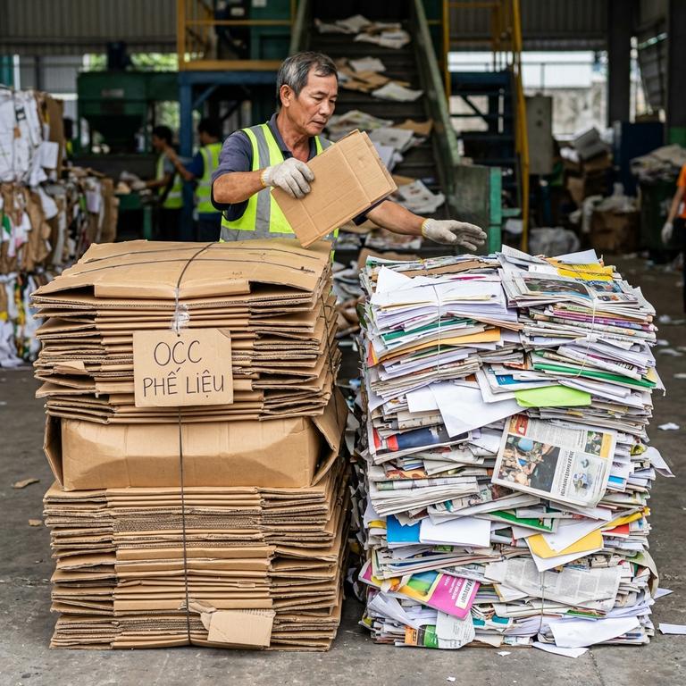Giấy Phế Liệu OCC Giải Pháp Nguyên Liệu Tái Chế Hiệu Quả So Sánh Giấy Phế Liệu OCC Với Các Loại Giấy Tái Chế Khác
