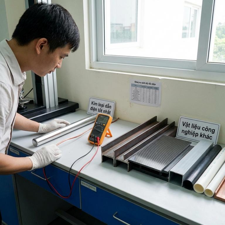 So Sánh Kim Loại Dẫn Điện Tốt Nhất Với Các Vật Liệu Công Nghiệp