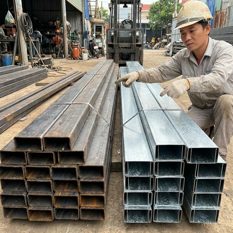 So Sánh Thép Hộp Đen Và Thép Hộp Mạ Kẽm Để Biết Nên Dùng Thép Hộp Là Thép Gì