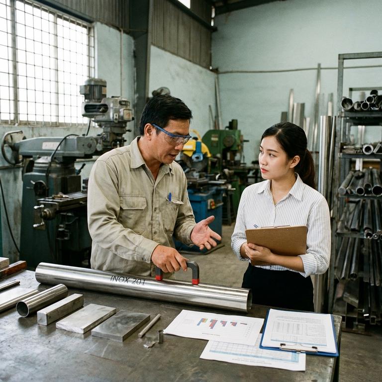 Tìm Hiểu Chất Liệu Inox 201 Là Gì Và Đặc Tính Kỹ Thuật