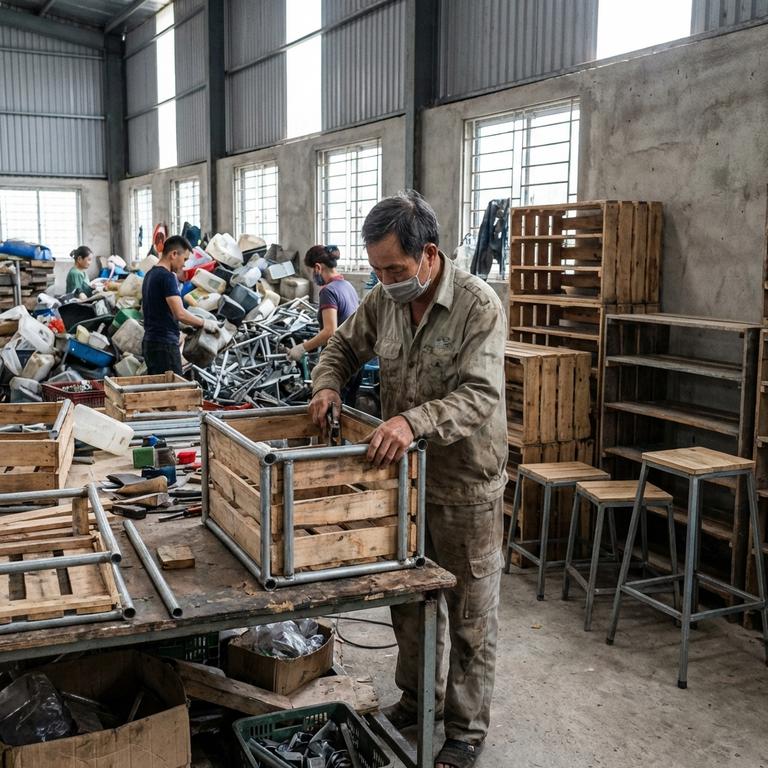 Ứng Dụng Thực Tế Việc Làm Đồ Dùng Gia Đình Bằng Phế Liệu Tại Công Xưởng