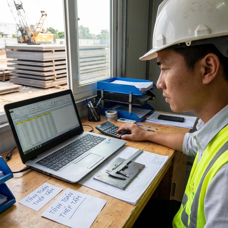 Bảng Tra Trọng Lượng Riêng Của Thép Tấm Chính Xác Nhất Ứng Dụng Trọng Lượng Riêng Của Thép Tấm Trong Dự Toán Công Trình