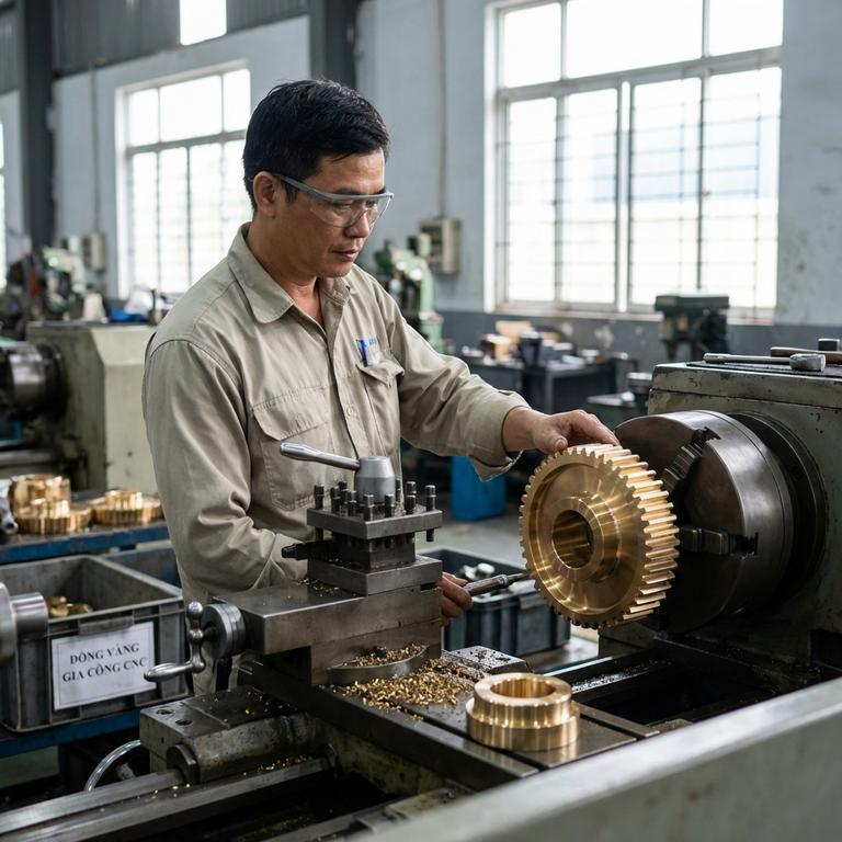 Ưu thế vượt trội của đồng vàng trong gia công cơ khí